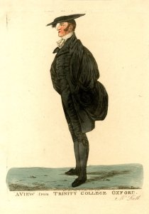 After leaving London in the disgrace, Dighton spent a considerable amount of time in Oxford and produced several caricature studies of noted local connected with the university.